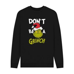 The Grinch Unisex Adult Don�'t Be A Grinch Graphic Sweatshirt / Black